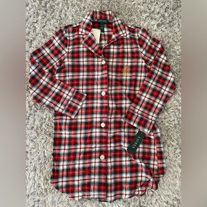 Ralph Lauren Women Long Sleeve His Shirt Sleepshirt Size Small